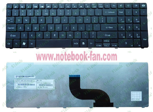 New Packard Bell EasyNote TM97 TM98 TM99 US Black Keyboard - Click Image to Close